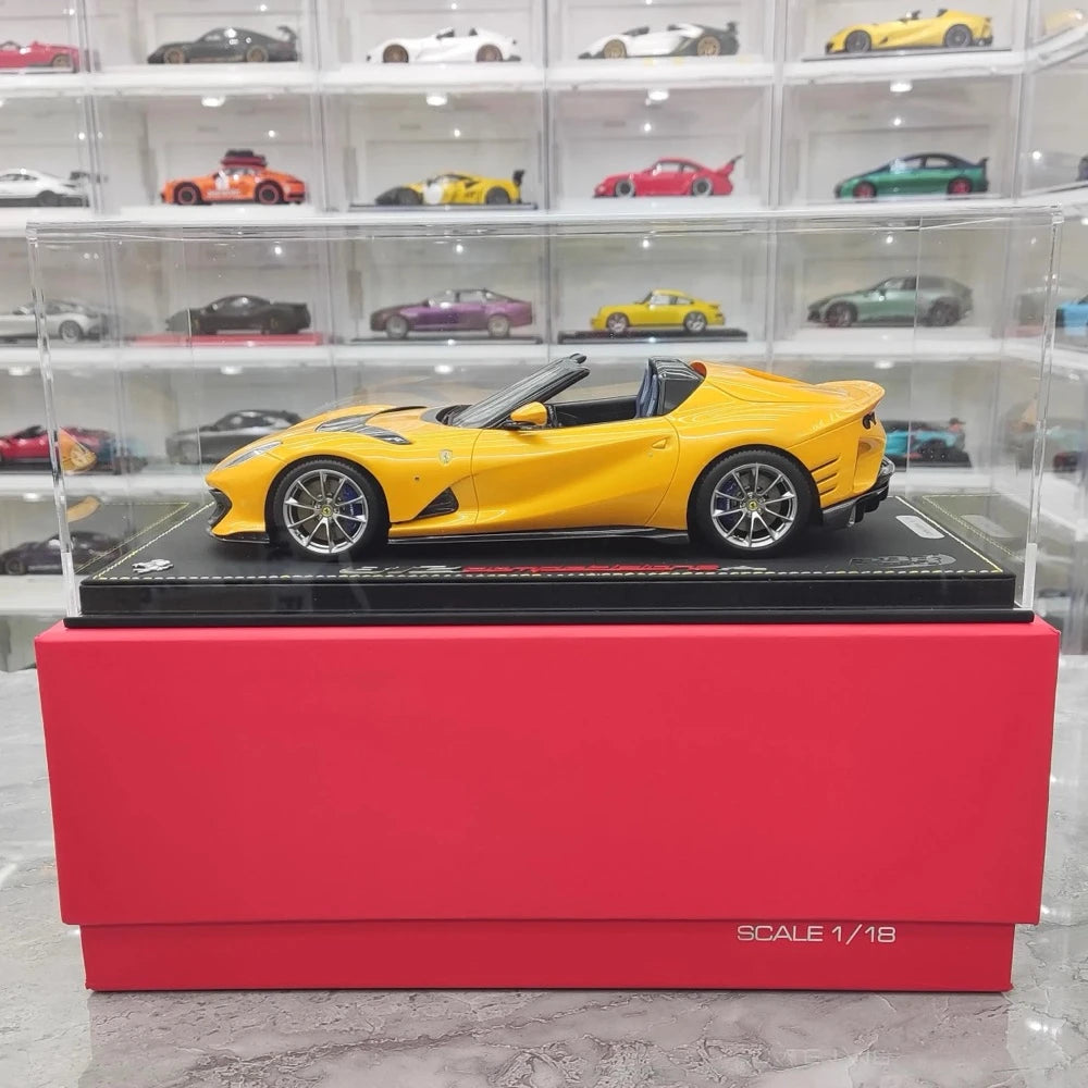 [BBR] 1:18 Ferrari 2021 812 Competizione A Yellow Model Car Resin