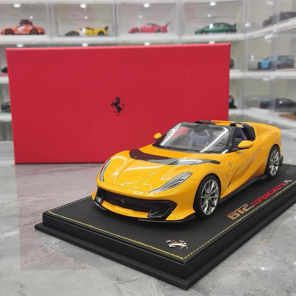 [BBR] 1:18 Ferrari 2021 812 Competizione A Yellow Model Car Resin