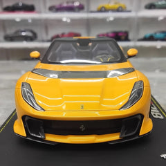 [BBR] 1:18 Ferrari 2021 812 Competizione A Yellow Model Car Resin