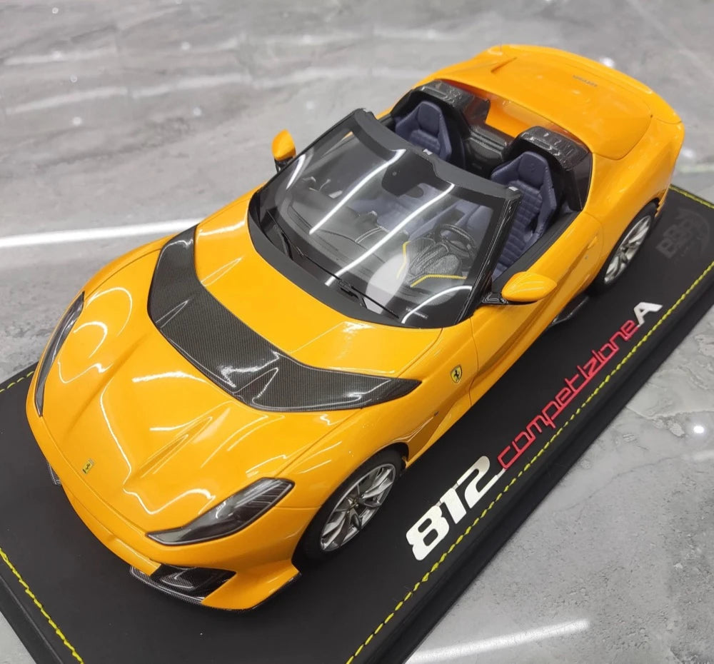 [BBR] 1:18 Ferrari 2021 812 Competizione A Yellow Model Car Resin