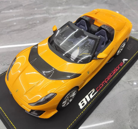 [BBR] 1:18 Ferrari 2021 812 Competizione A Yellow Model Car Resin