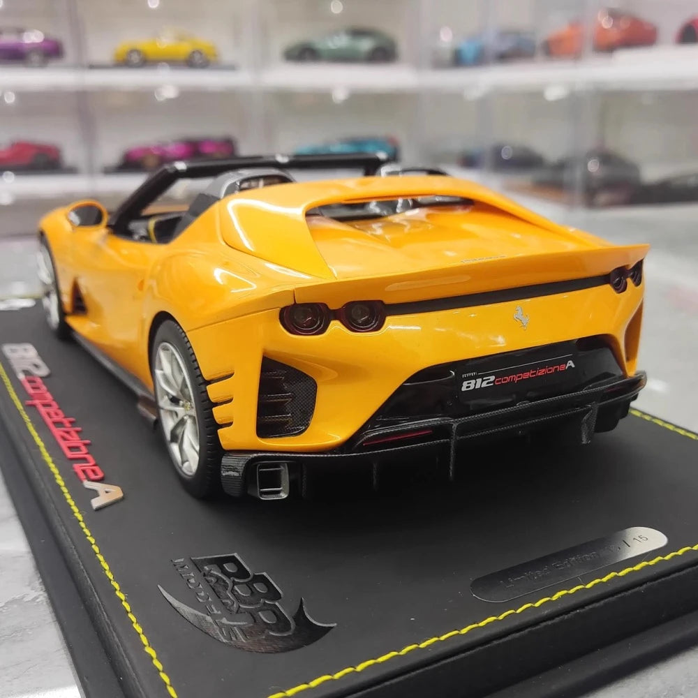 [BBR] 1:18 Ferrari 2021 812 Competizione A Yellow Model Car Resin