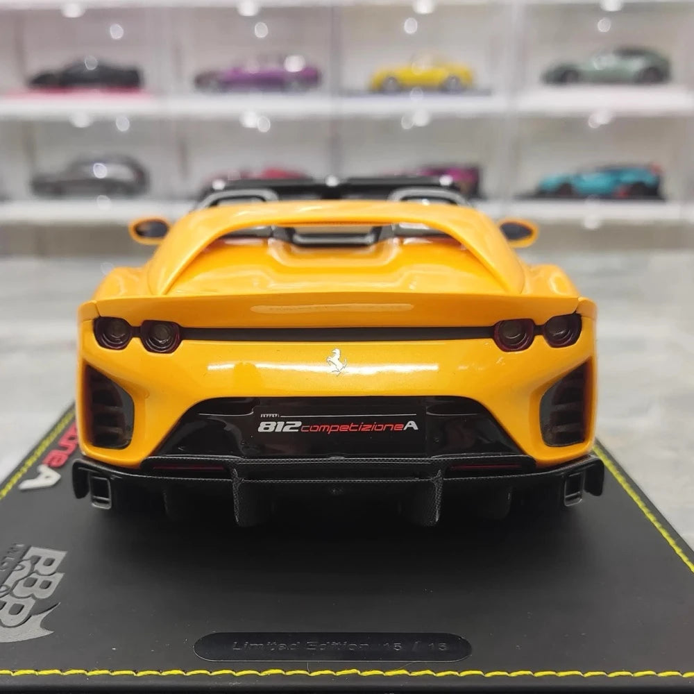 [BBR] 1:18 Ferrari 2021 812 Competizione A Yellow Model Car Resin