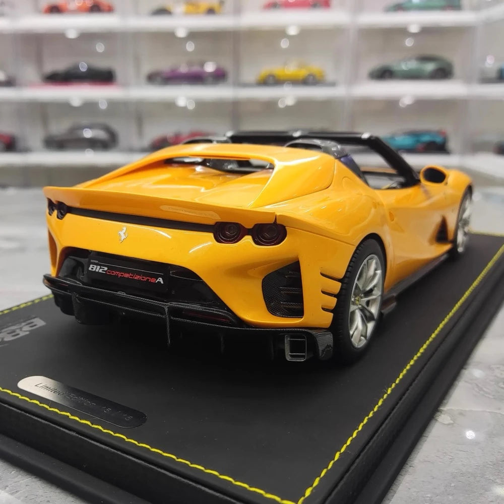[BBR] 1:18 Ferrari 2021 812 Competizione A Yellow Model Car Resin