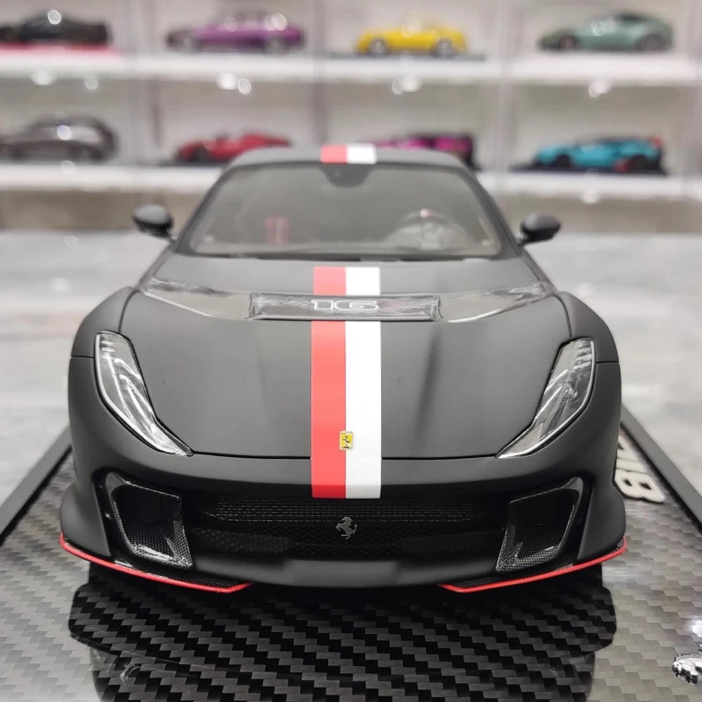[BBR] 1:18 Ferrari 2021 812 Competizione Black Model Car Resin
