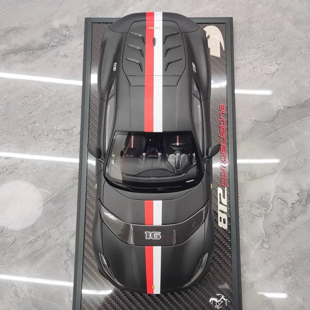 [BBR] 1:18 Ferrari 2021 812 Competizione Black Model Car Resin