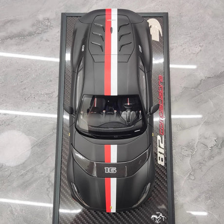 [BBR] 1:18 Ferrari 2021 812 Competizione Black Model Car Resin