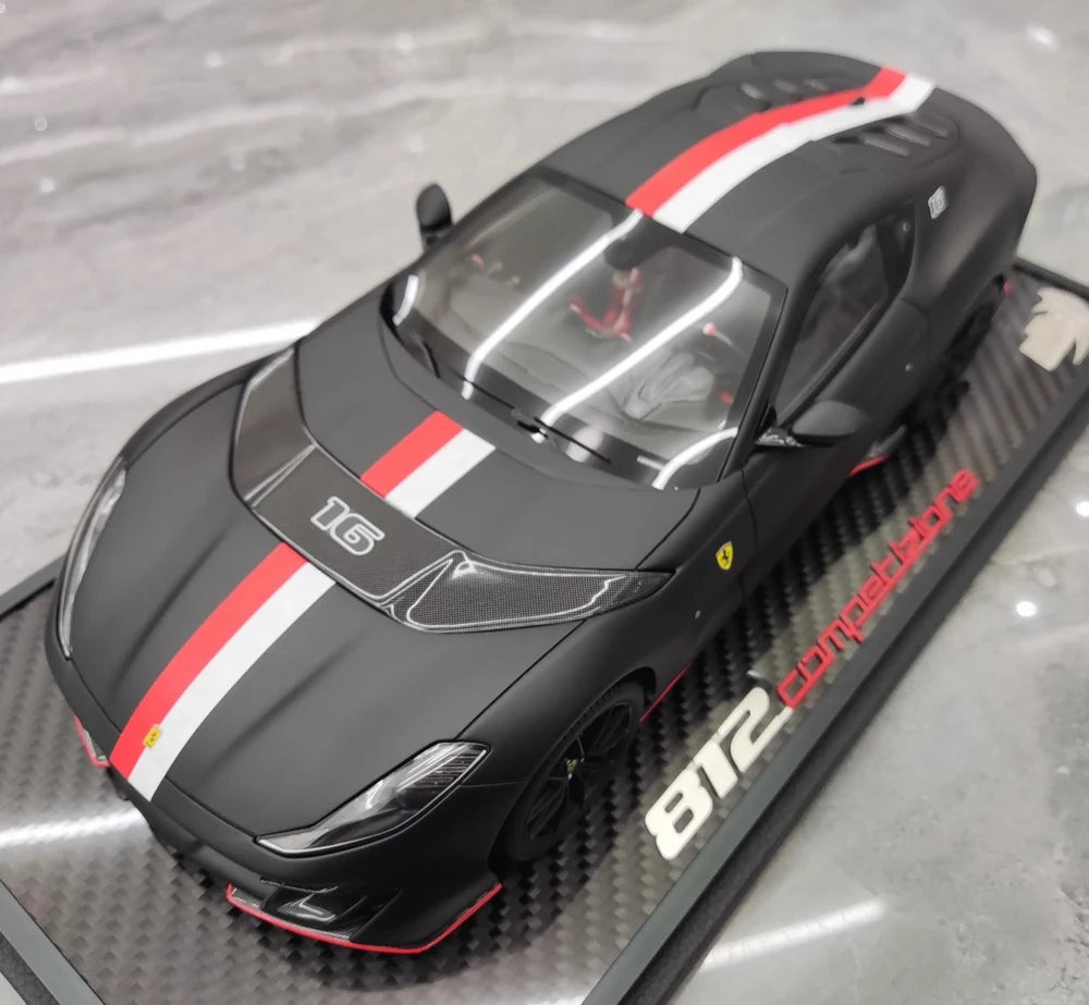 [BBR] 1:18 Ferrari 2021 812 Competizione Black Model Car Resin