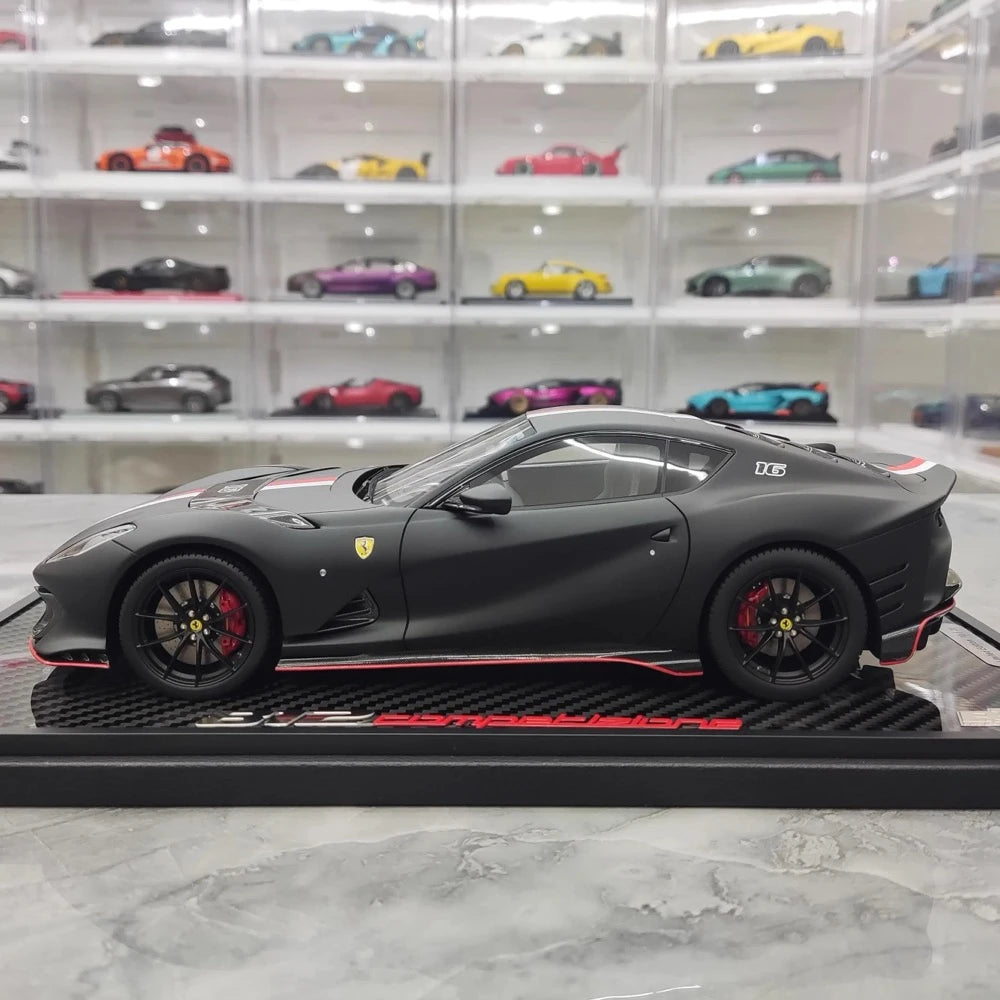 [BBR] 1:18 Ferrari 2021 812 Competizione Black Model Car Resin