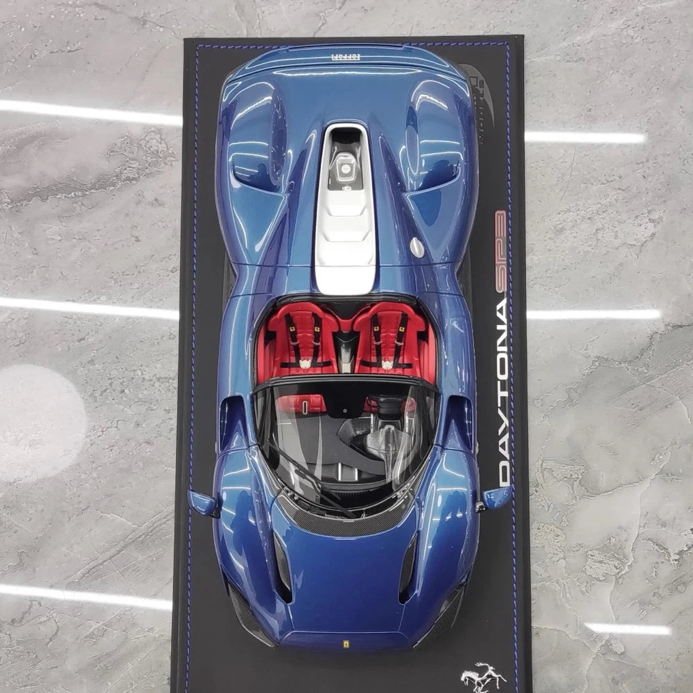 [BBR] 1:18 Ferrari 2021 Daytona SP3 Blue Model Car Resin