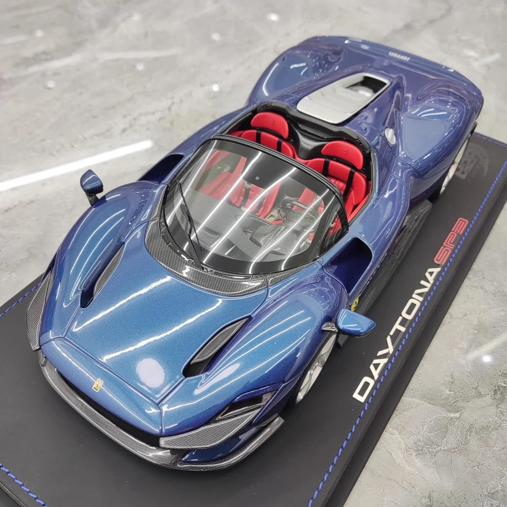 [BBR] 1:18 Ferrari 2021 Daytona SP3 Blue Model Car Resin