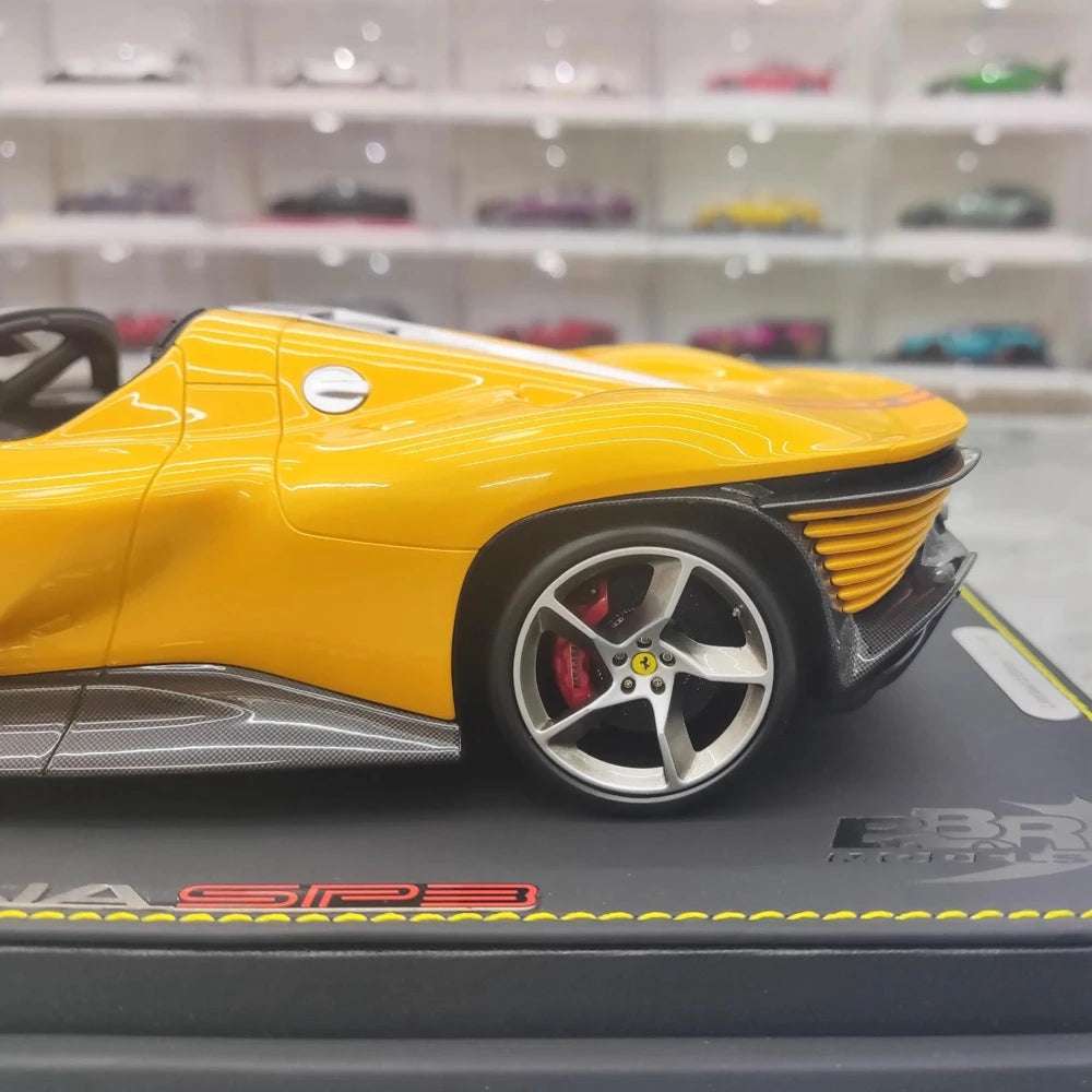 [BBR] 1:18 Ferrari 2021 Daytona SP3 Yellow Model Car Resin