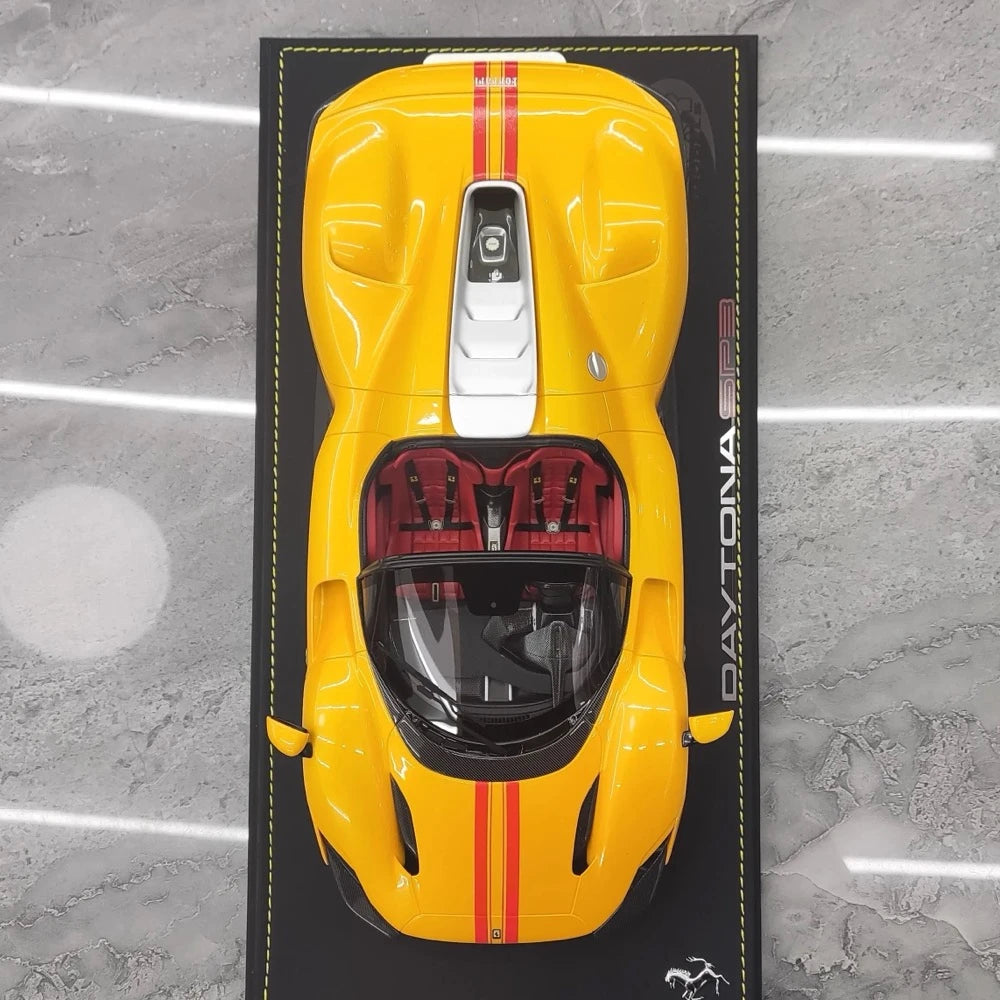 [BBR] 1:18 Ferrari 2021 Daytona SP3 Yellow Model Car Resin