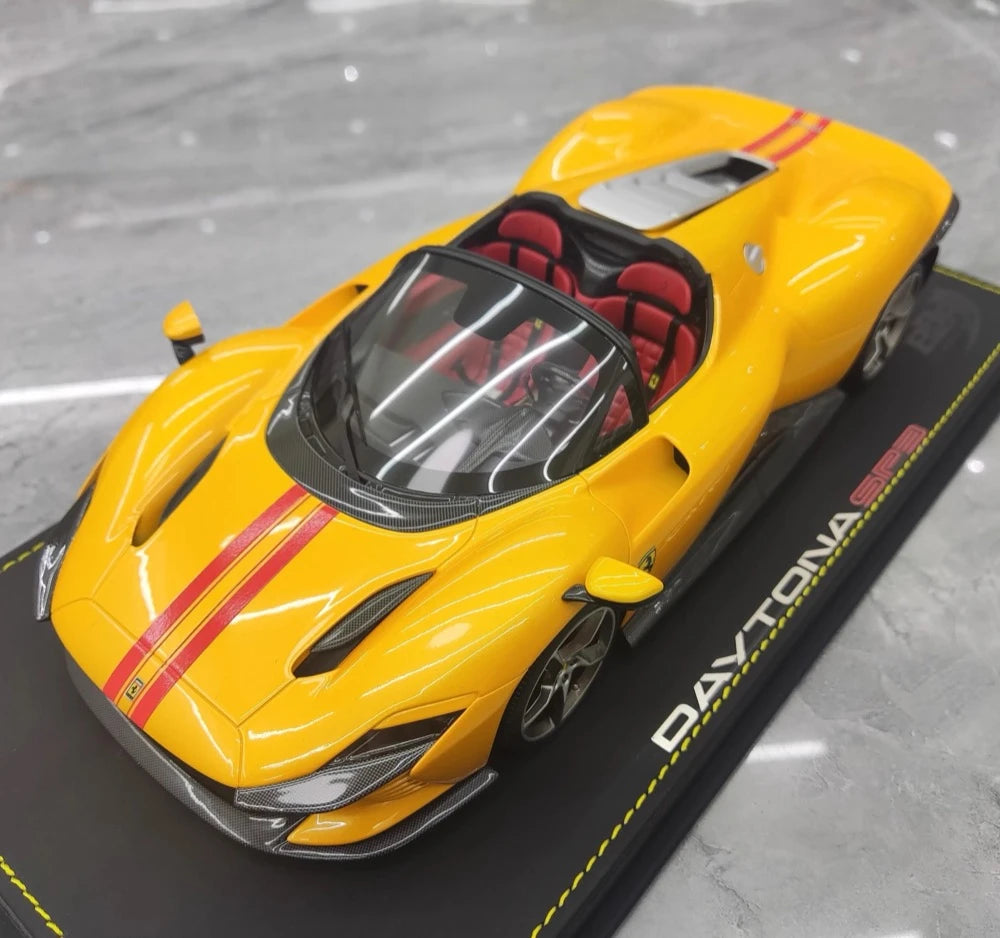 [BBR] 1:18 Ferrari 2021 Daytona SP3 Yellow Model Car Resin