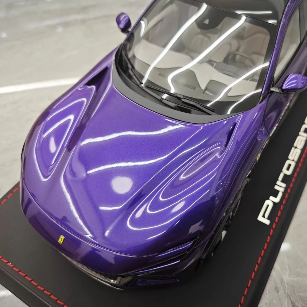 [BBR] 1:18 Ferrari 2022 Purosangue viola modellino di auto resina