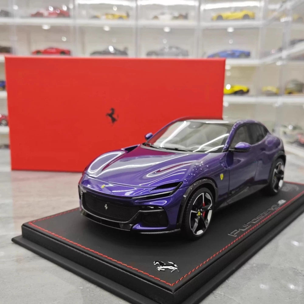 [BBR] 1:18 Ferrari 2022 Purosangue viola modellino di auto resina