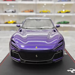 [BBR] 1:18 Ferrari 2022 Purosangue viola modellino di auto resina
