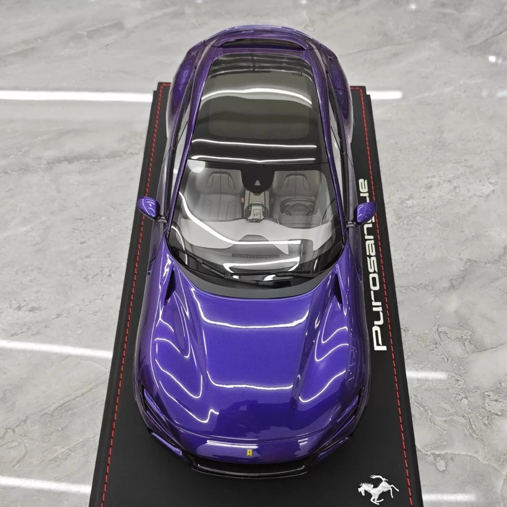 [BBR] 1:18 Ferrari 2022 Purosangue viola modellino di auto resina
