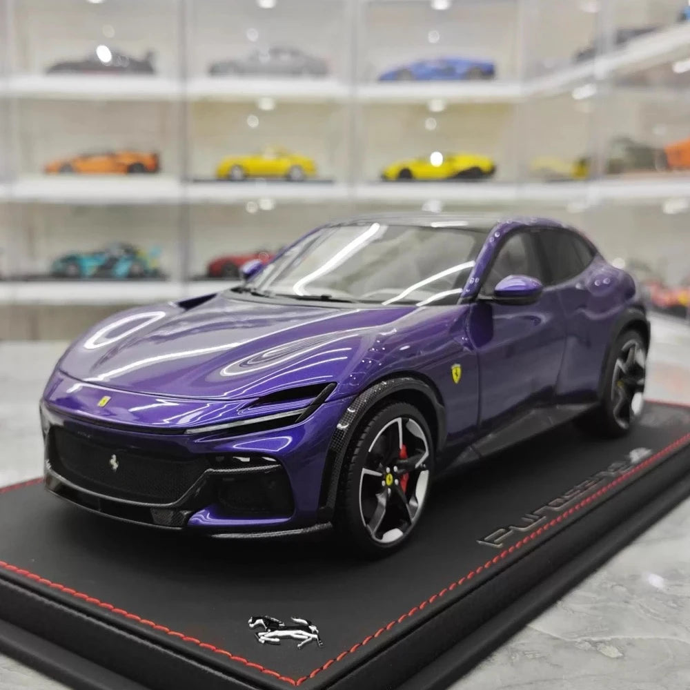 [BBR] 1:18 Ferrari 2022 Purosangue viola modellino di auto resina