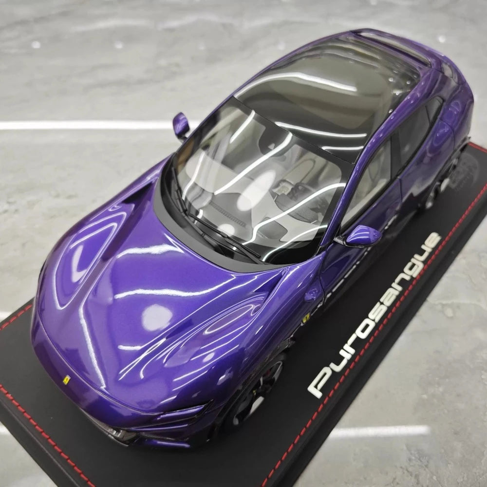 [BBR] 1:18 Ferrari 2022 Purosangue viola modellino di auto resina