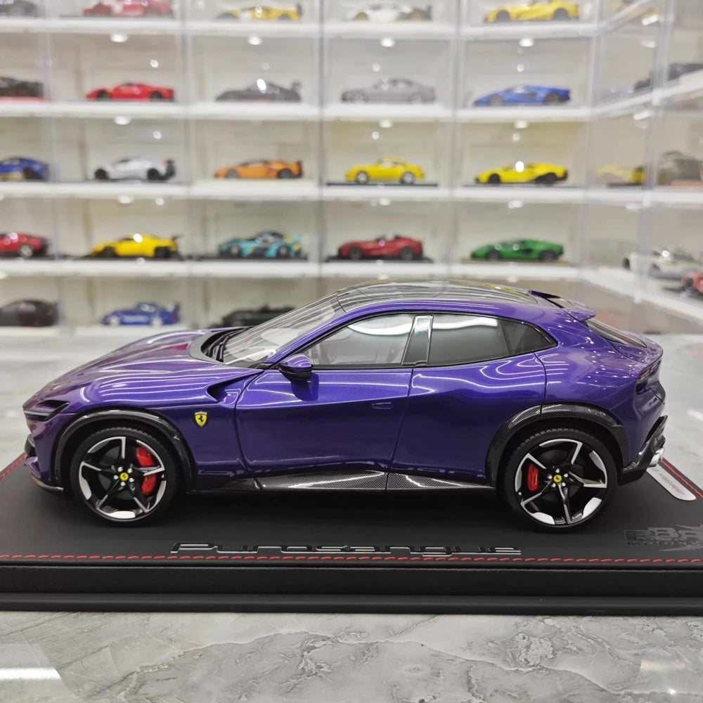 [BBR] 1:18 Ferrari 2022 Purosangue viola modellino di auto resina