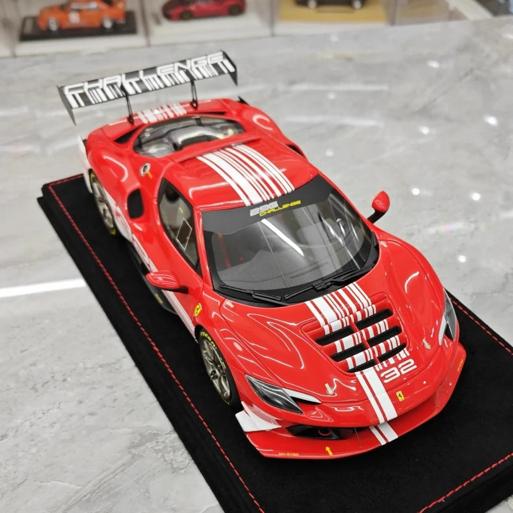 [BBR] 1:18 Ferrari 2023 296 Challenge Red No.32 Model Car Resin