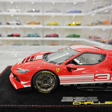 [BBR] 1:18 Ferrari 2023 296 Challenge Red No.32 Model Car Resin