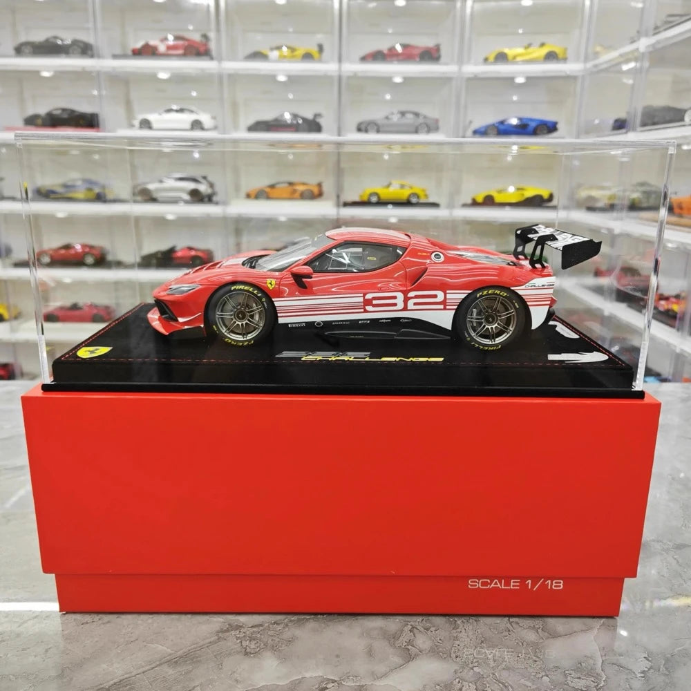 [BBR] 1:18 Ferrari 2023 296 Challenge Red No.32 Model Car Resin