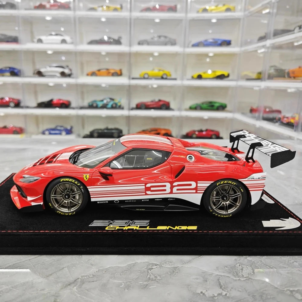 [BBR] 1:18 Ferrari 2023 296 Challenge Red No.32 Model Car Resin