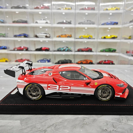 [BBR] 1:18 Ferrari 2023 296 Challenge Red No.32 Model Car Resin