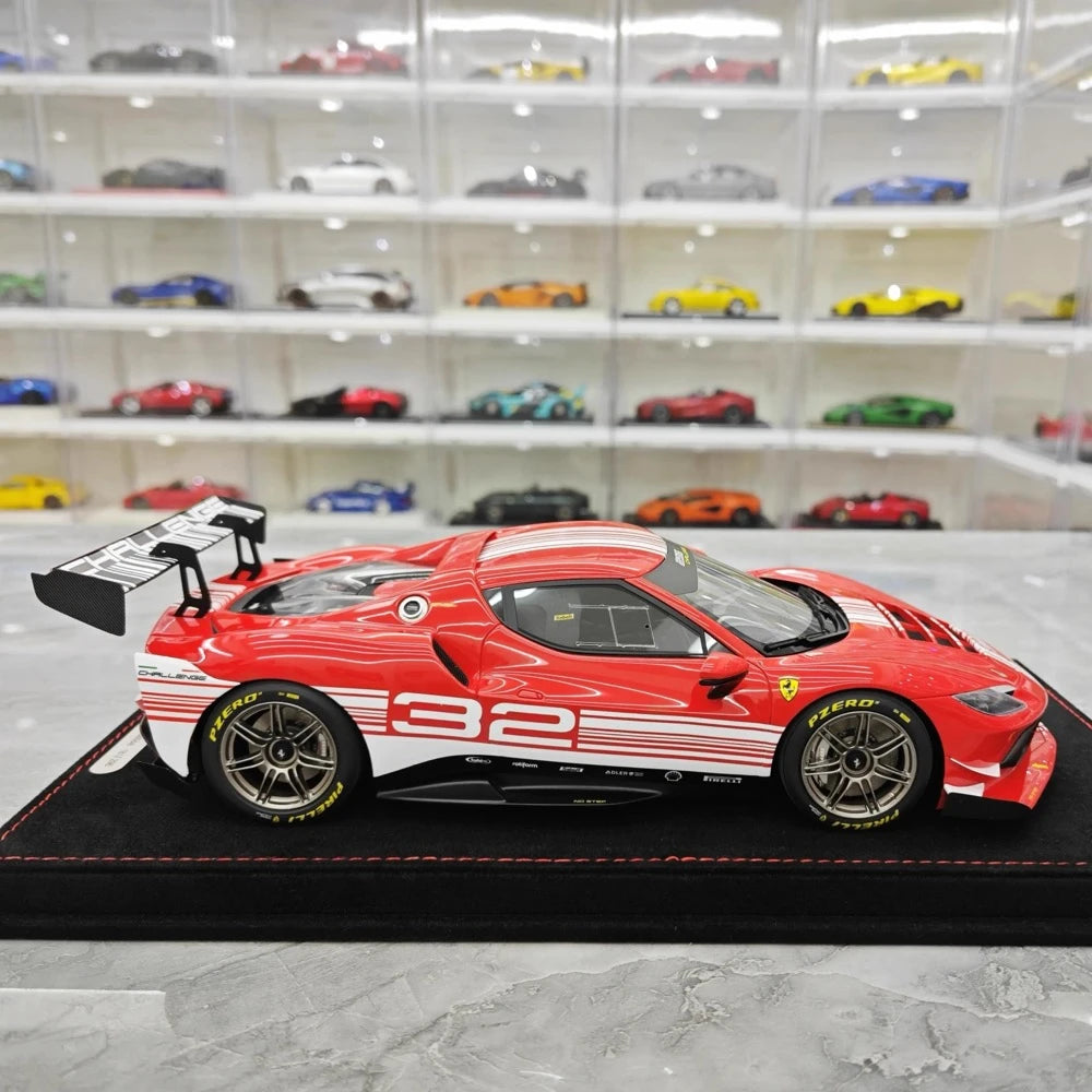 [BBR] 1:18 Ferrari 2023 296 Challenge Red No.32 Model Car Resin