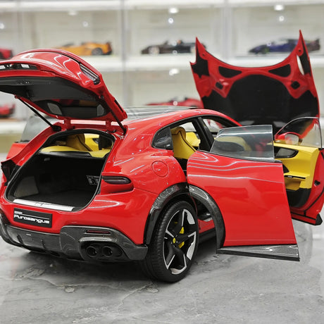 BBR Ferrari 2023 Purosangue Rosso Corsa 1:18 – نموذج معدني قابل للجمع من القالب المصبوب