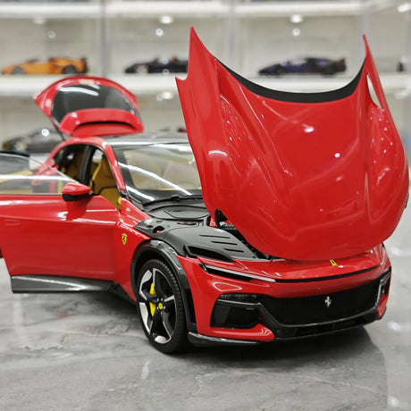 BBR Ferrari 2023 Purosangue Rosso Corsa 1:18 – نموذج معدني قابل للجمع من القالب المصبوب