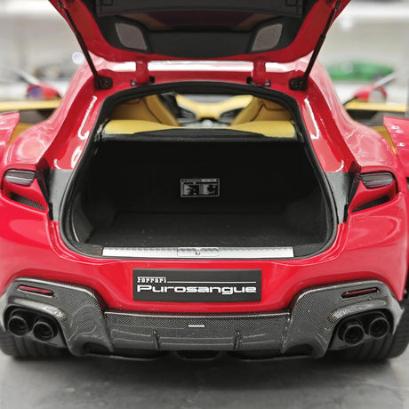 BBR Ferrari 2023 Purosangue Rosso Corsa 1:18 – نموذج معدني قابل للجمع من القالب المصبوب