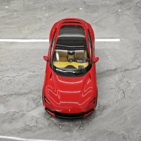 BBR Ferrari 2023 Purosangue Rosso Corsa 1:18 – نموذج معدني قابل للجمع من القالب المصبوب