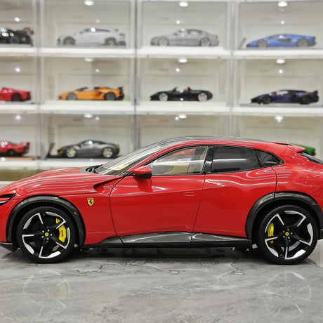 BBR Ferrari 2023 Purosangue Rosso Corsa 1:18 – نموذج معدني قابل للجمع من القالب المصبوب