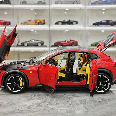 BBR Ferrari 2023 Purosangue Rosso Corsa 1:18 – نموذج معدني قابل للجمع من القالب المصبوب
