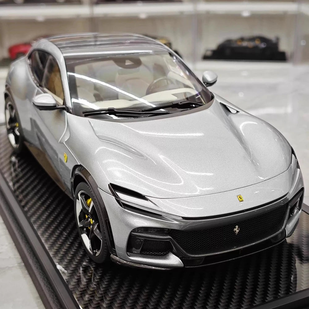 [BBR] 1:18 Ferrari 2023 Purosangue Silver Model Car Die-Cast