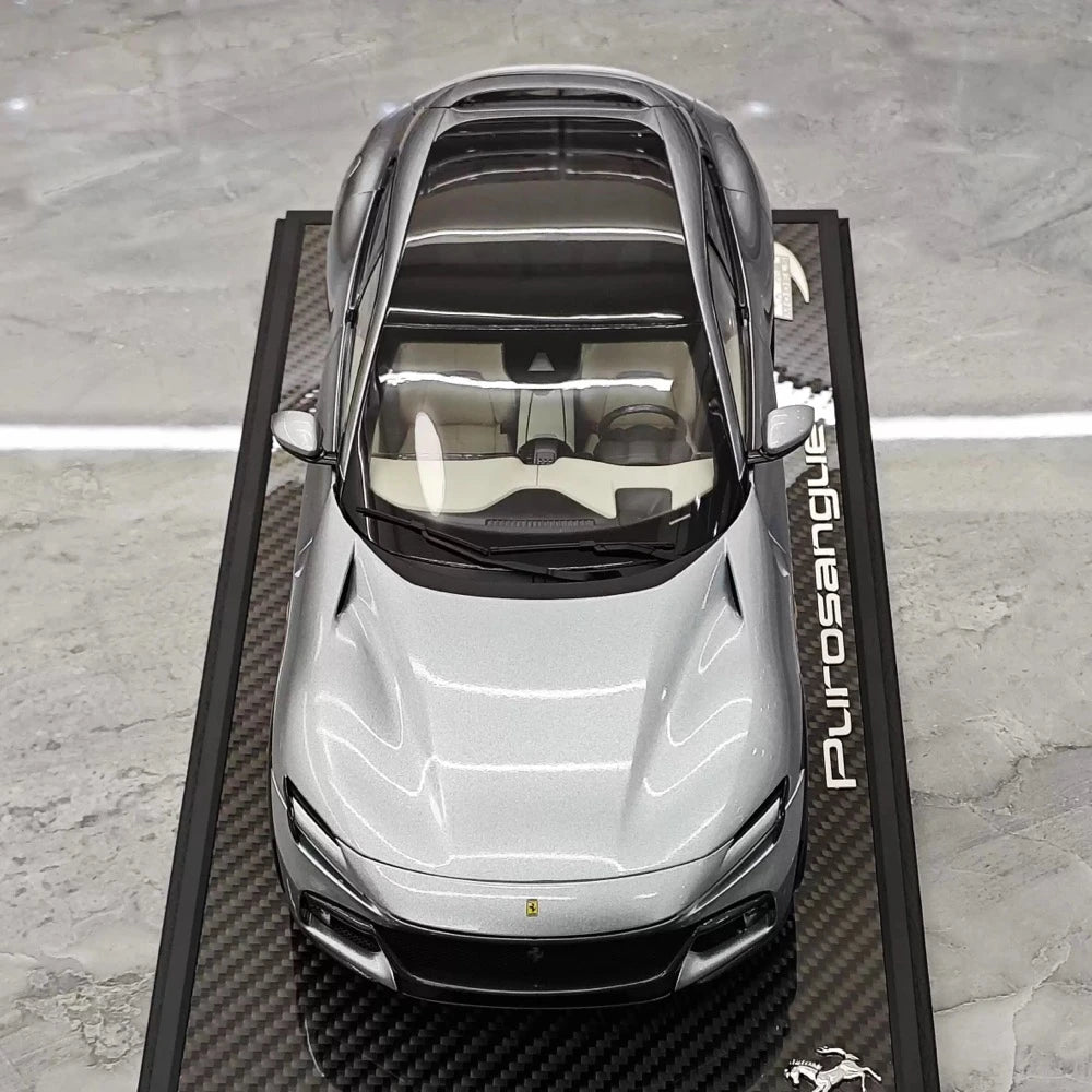 [BBR] 1:18 Ferrari 2023 Purosangue Silver Model Car Die-Cast