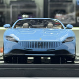 BBR Ferrari 2023 روما سبايدر أزورو لا بلاتا 1:18 – راتنج نموذجي قابل للجمع