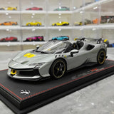 [BBR] 1:18 Ferrari 2023 SF90 XX Spider Gray Model Car Resin