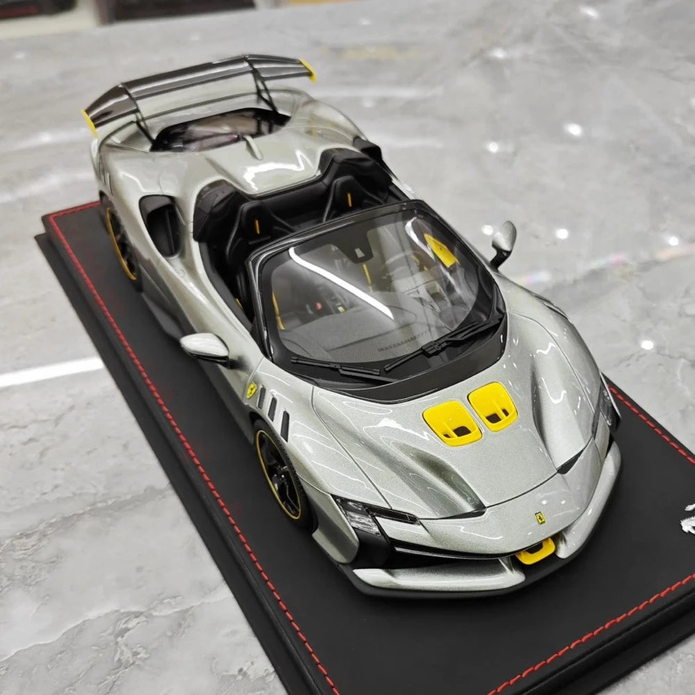 [BBR] 1:18 Ferrari 2023 SF90 XX Spider Gray Model Car Resin