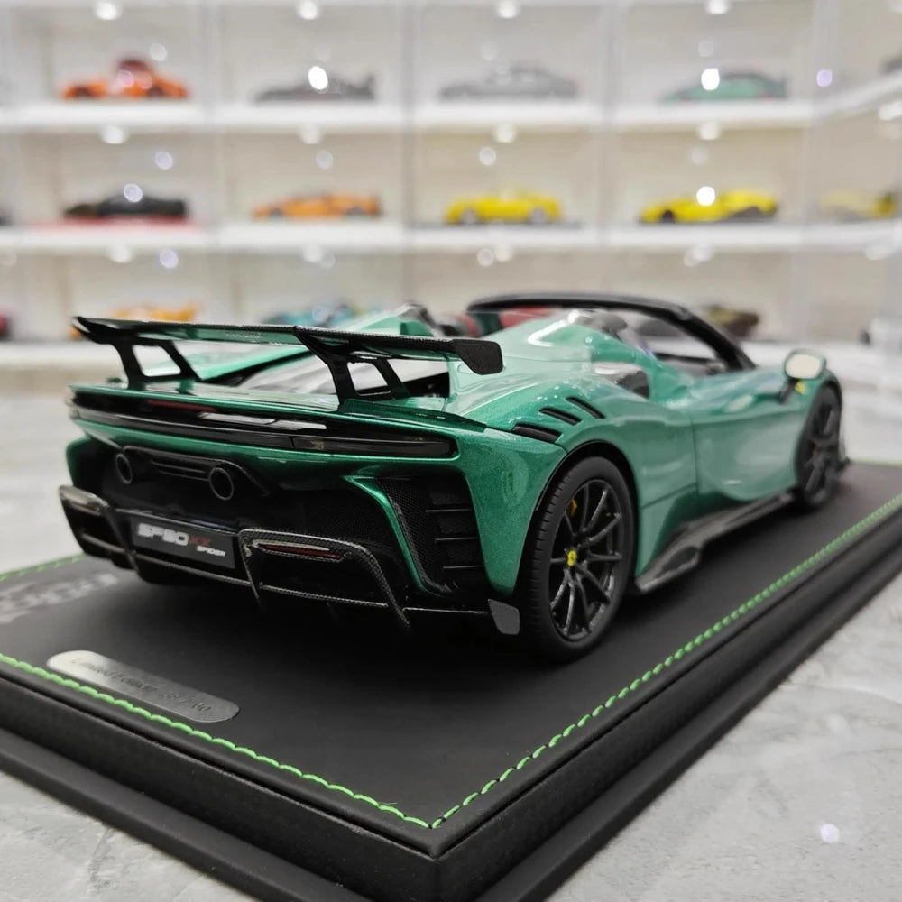 [BBR] 1:18 Ferrari 2023 SF90 XX Spider groen modelauto Hars