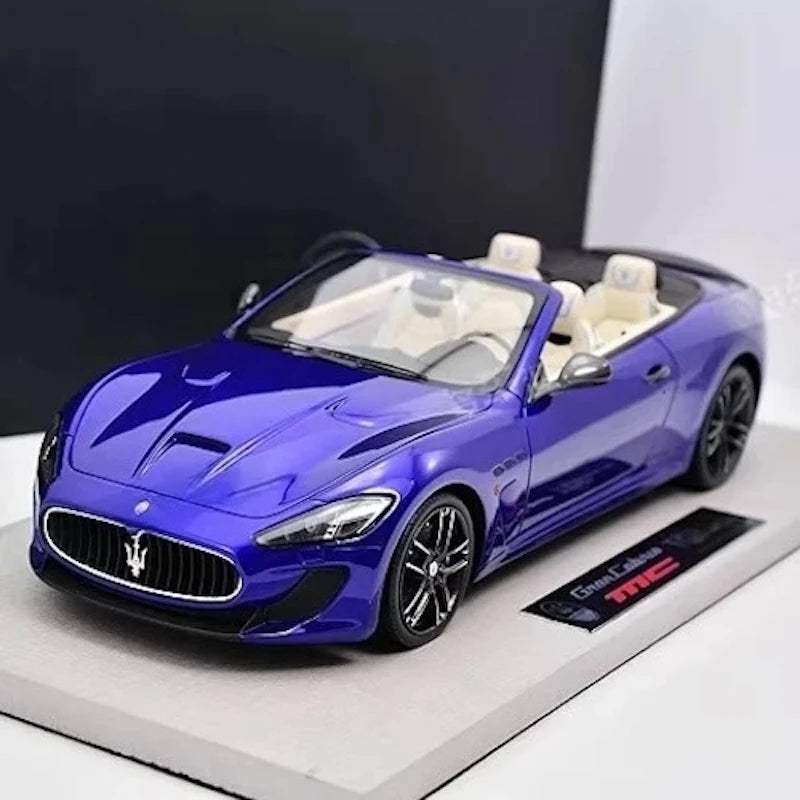 [BBR] 1:18 Maserati 2011 GranTurismo MC Cabriolet Blue Model Car Resin