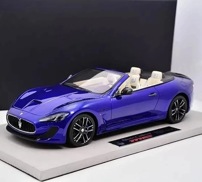 [BBR] 1:18 Maserati 2011 GranTurismo MC Cabriolet Blue Model Car Resin