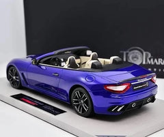 [BBR] 1:18 Maserati 2011 GranTurismo MC Cabriolet Blue Model Car Resin