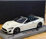 [BBR] 1:18 Maserati 2011 GranTurismo MC Cabriolet valkoinen pienoismalli Hartsi