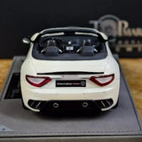 [BBR] 1:18 Maserati 2011 GranTurismo MC Cabriolet valkoinen pienoismalli Hartsi