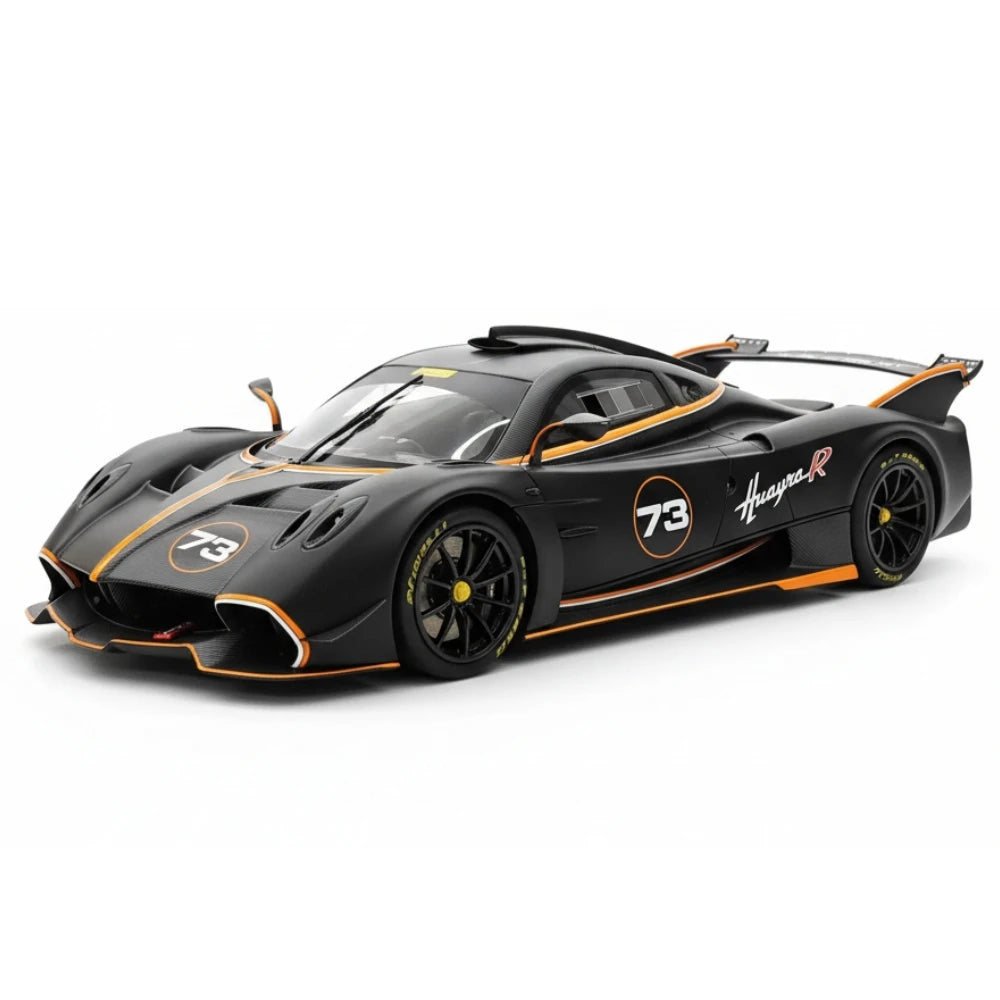 [BBR] 1:18 Pagani 2021 Huayra R Black #73 Model Car Resin / Closed Body