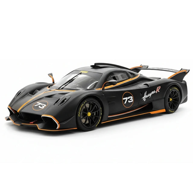 [BBR] 1:18 Pagani 2021 Huayra R Black #73 Model Car Resin / Closed Body